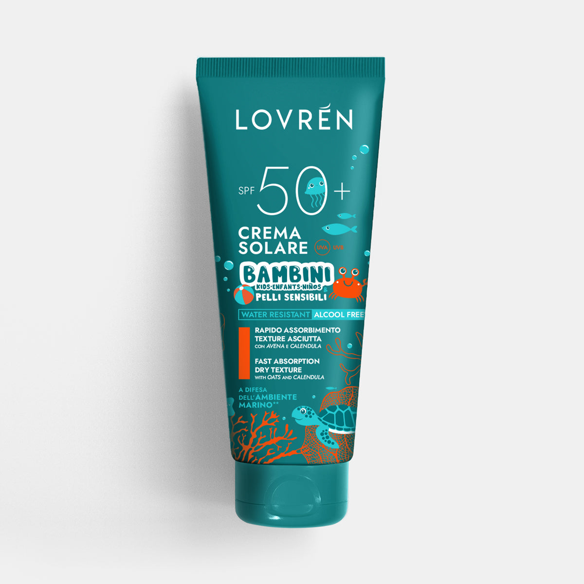 Crema Solare SPF50+ Bambini e Pelli Sensibili